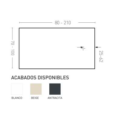 cotas platos de ducha y colores disponibles